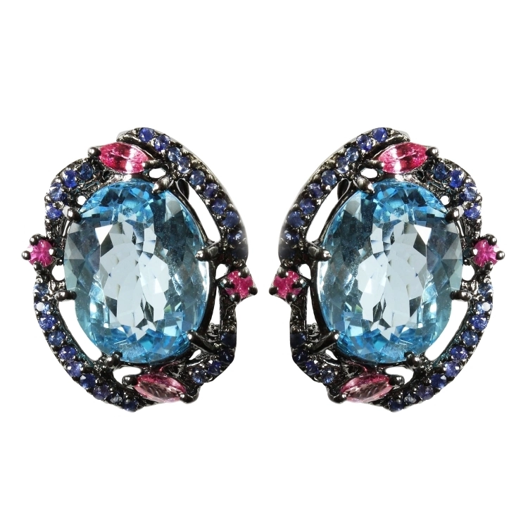Сережки Rubies and Sapphires EKN208