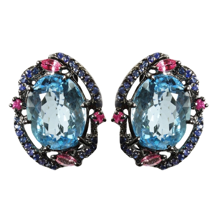 Сережки Rubies and Sapphires EKN208