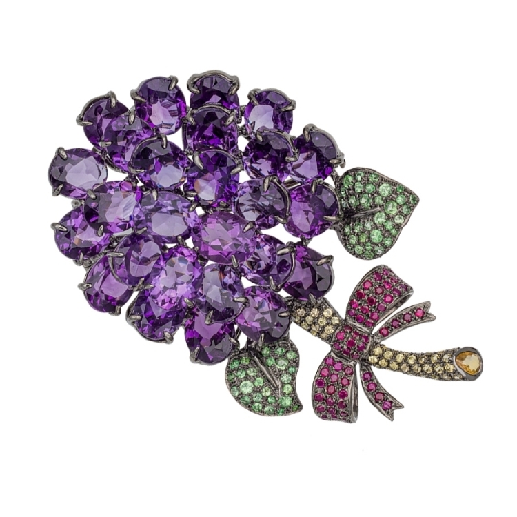 Брошка-кулон Rubies and Sapphires BRSJ690