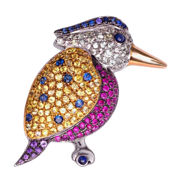 Брошка-кулон Rubies and Sapphires BRSJ650