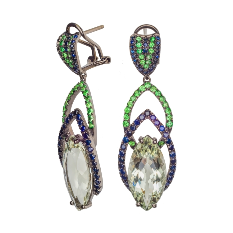 Сережки Rubies and Sapphires ESJ054