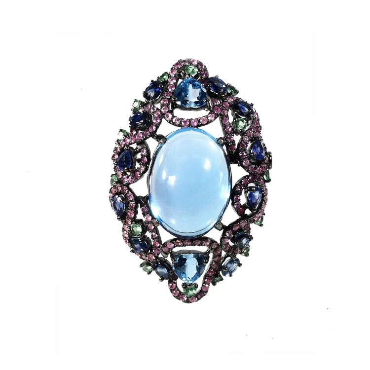Брошка-кулон Rubies and Sapphires BRSJ108